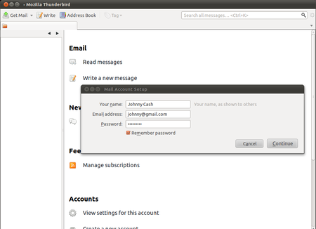 Thunderbird Configure