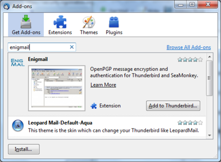 Enigmail Install
