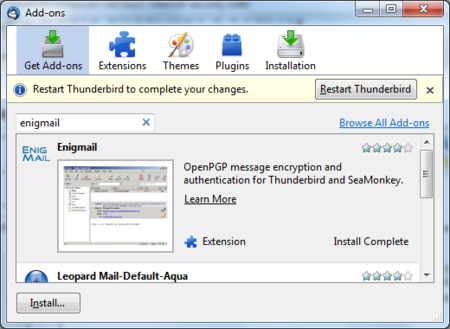 Enigmail Install