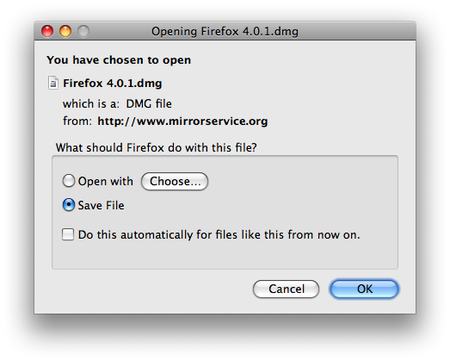 Mac OS X Firefox Install