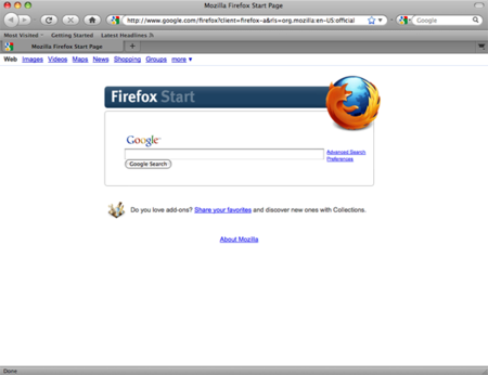 Mac OS X Firefox Install