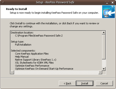 Keepass Install