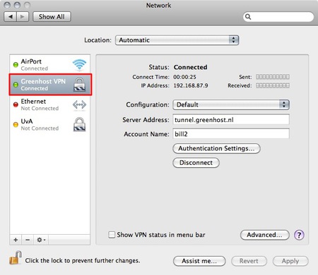 VPN on Mac OS X