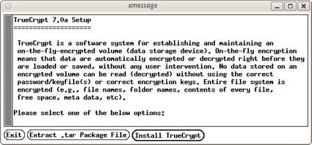 Truecrypt installer starts…