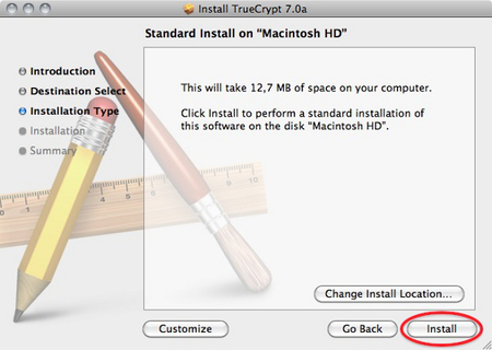Choose standard installation
